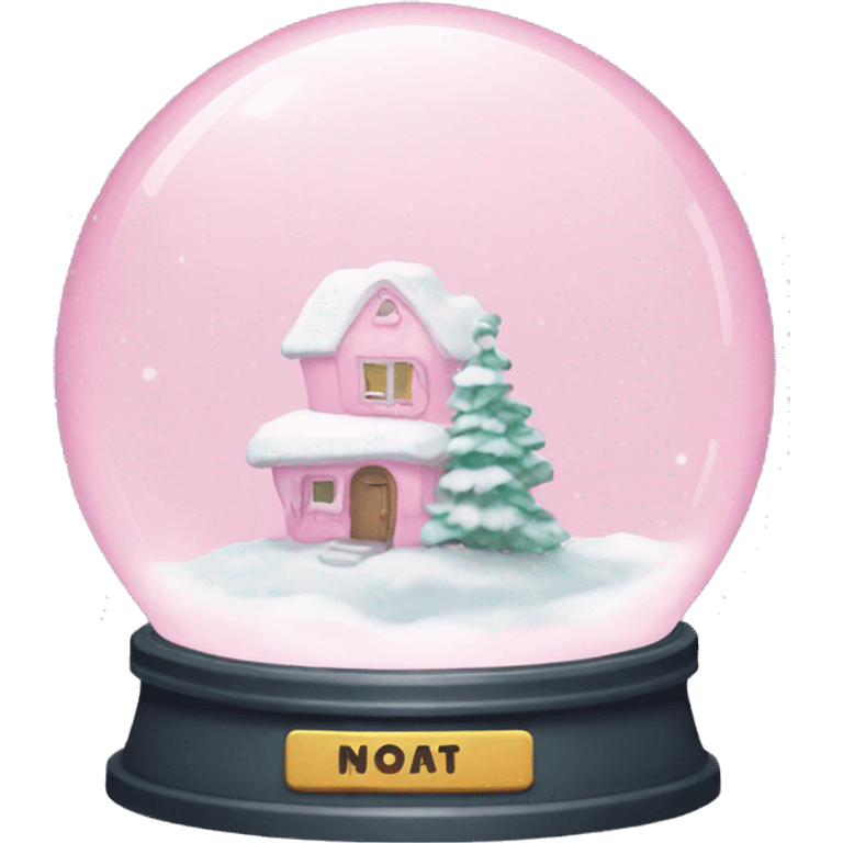 Pastel pink snow globe emoji