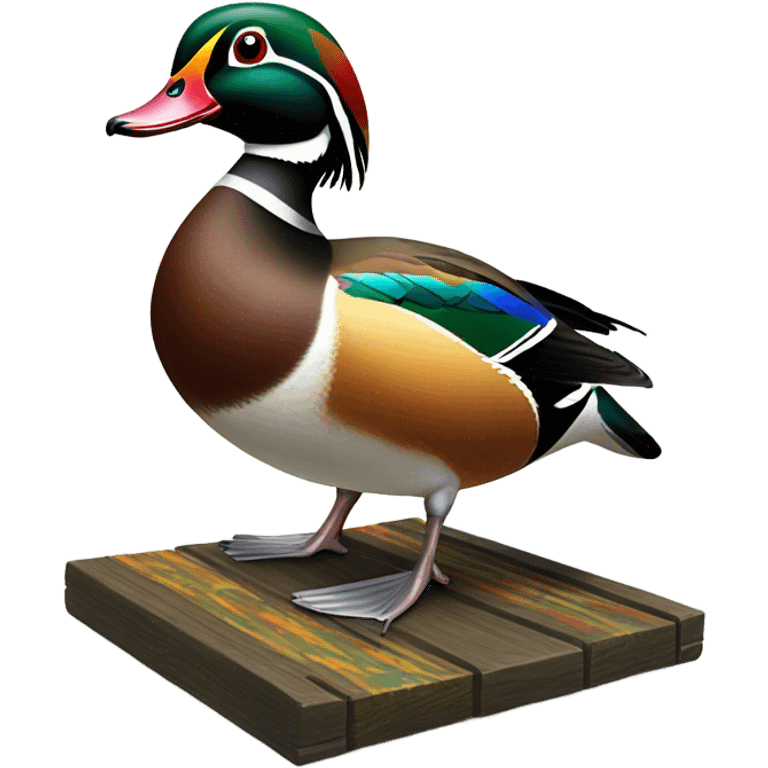 Wood duck with a grill emoji