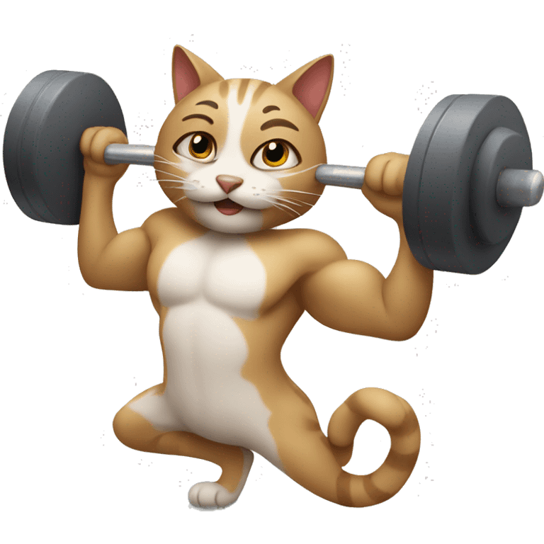 Cat working out emoji