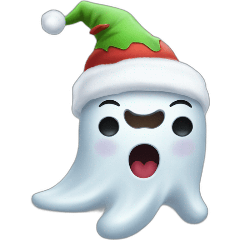 friendly christmas ghost emoji