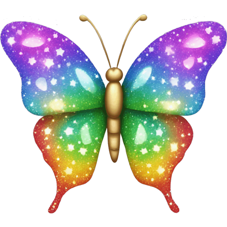 rainbow sparkle butterfly  emoji