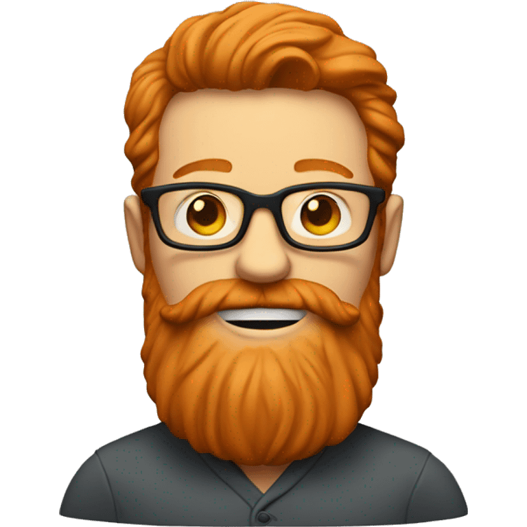 ginger man with beard and glasses emoji