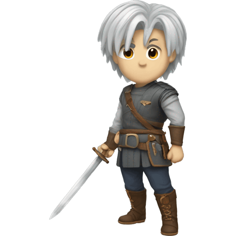 Realistic trunks with sword emoji