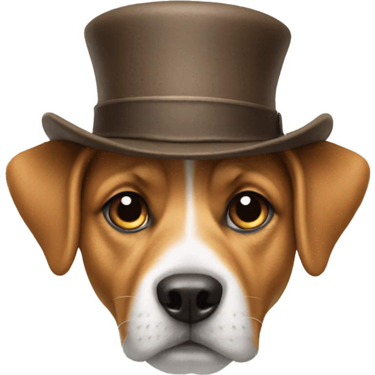 Dog with a hat emoji