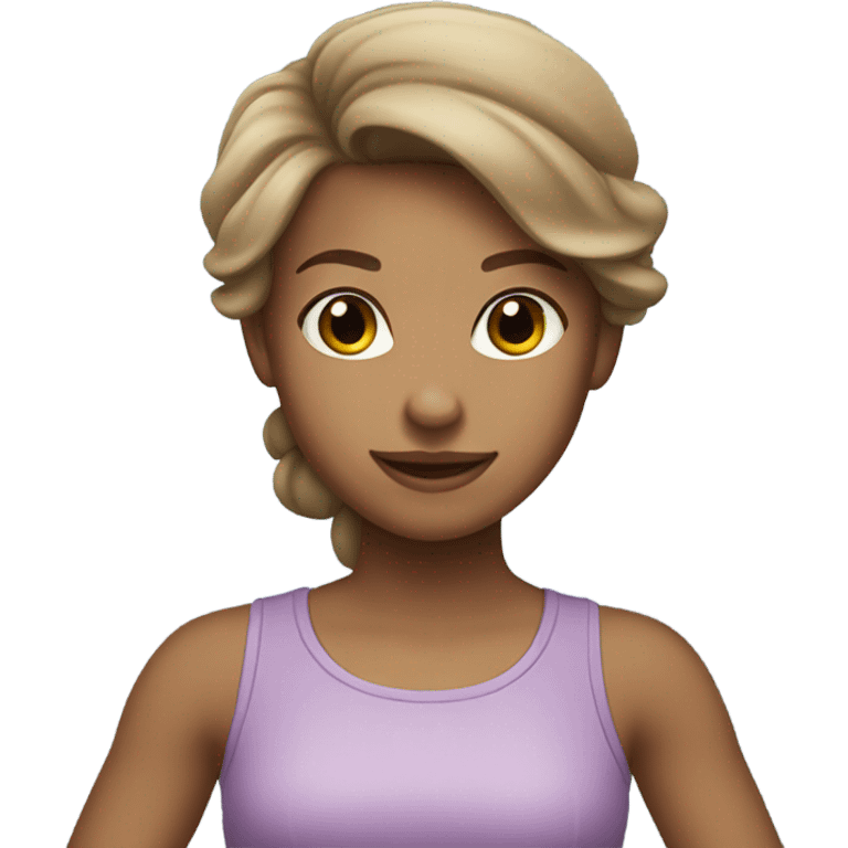 A girl with brown hair a tan skin roller skating  emoji