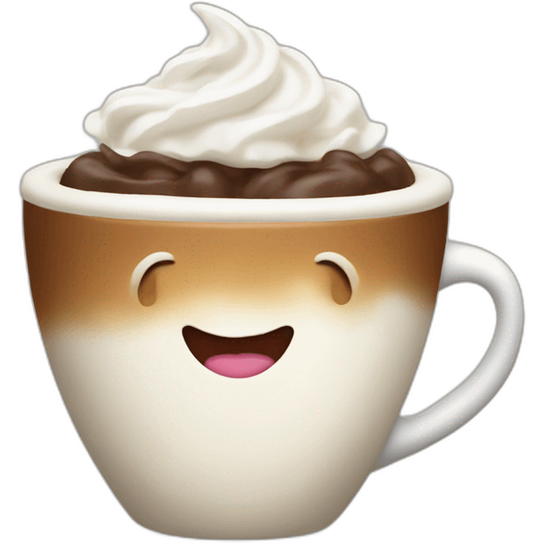 Coffee with whipped cream emoji