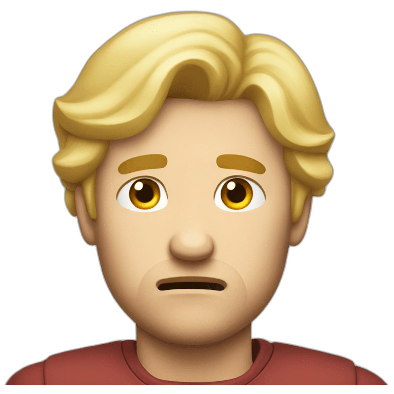 Annoyed blond man emoji