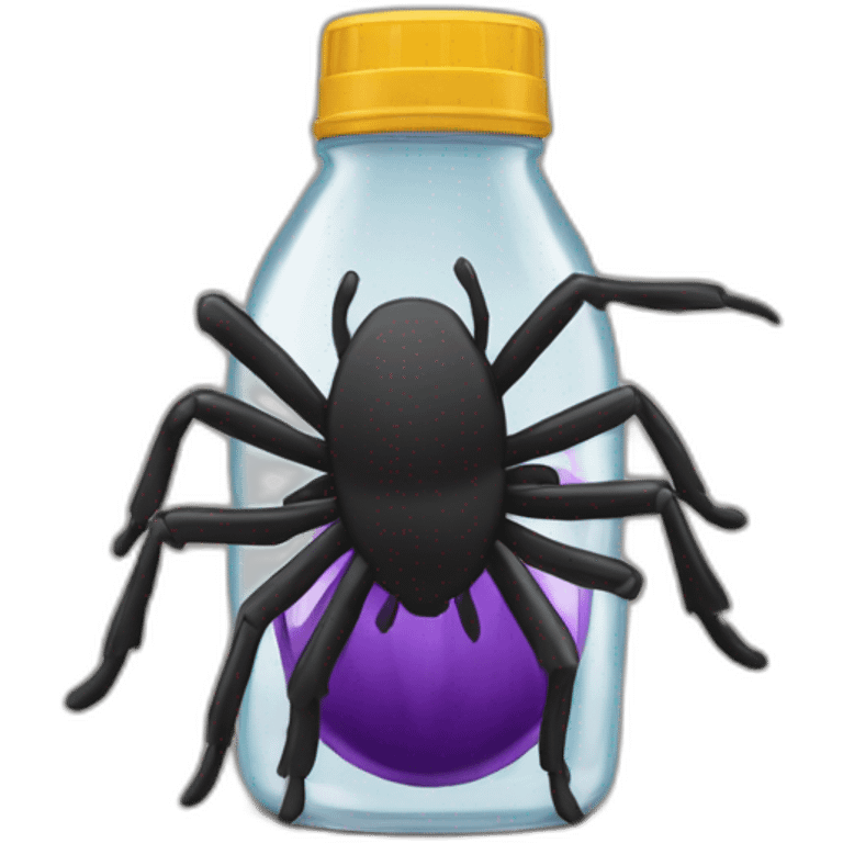 Araignée dans une bouteille emoji