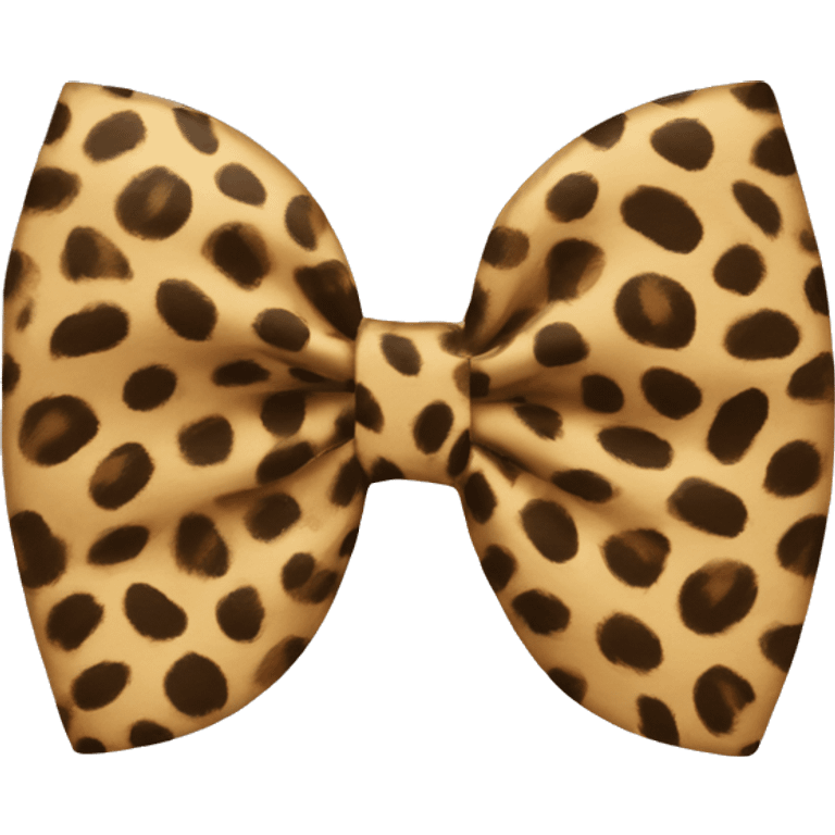 cheetah print bow emoji