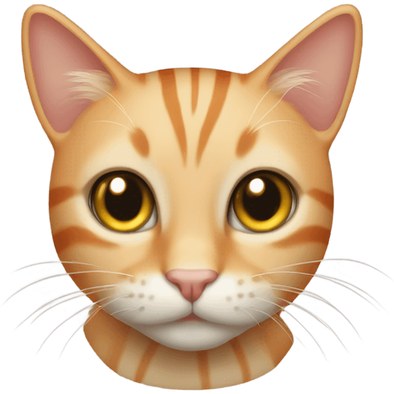 light orange stripped cat  emoji