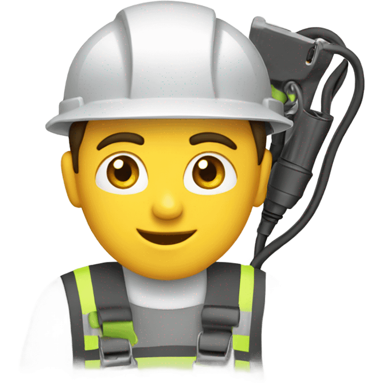 Engineer fixing cable  emoji