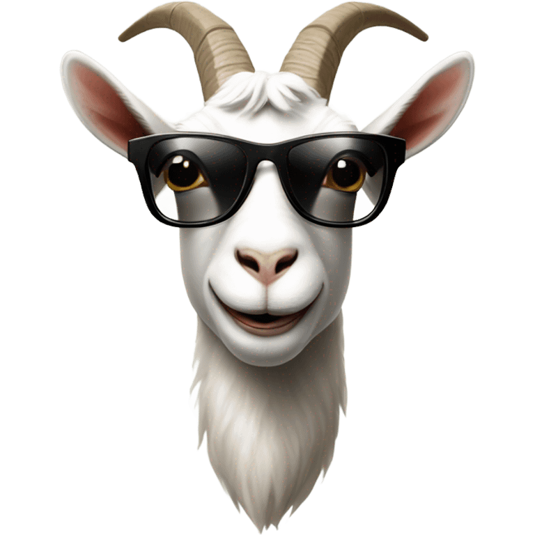 Goat with sunglasses  emoji