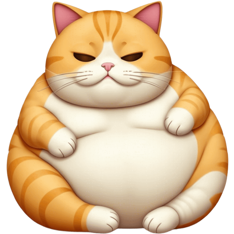 Lazy fat cat emoji