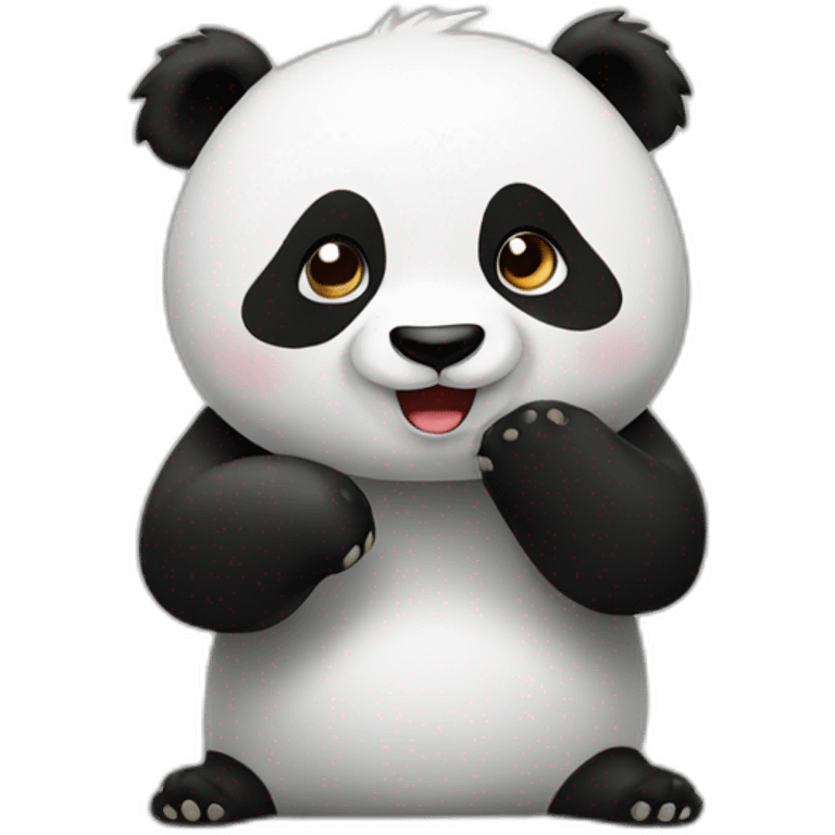 Panda teasing emoji