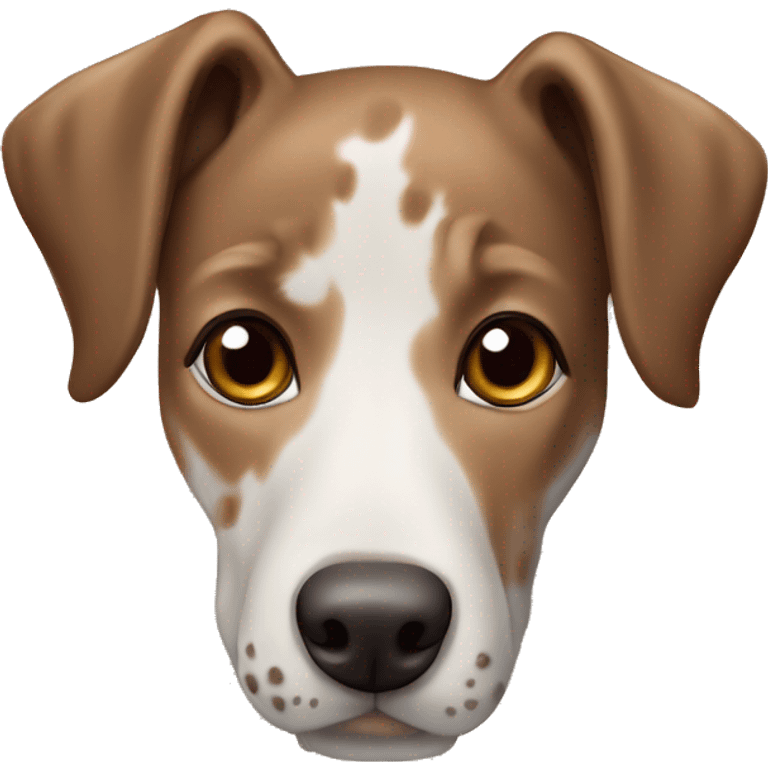 brown fawn and white Catahoula leopard dog emoji