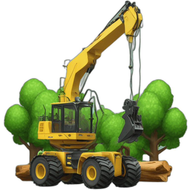 forest forwarder machine emoji