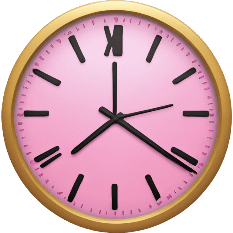 pink clock  emoji