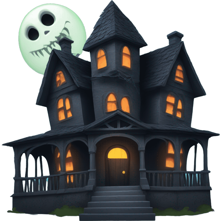 Spooky haunted house emoji