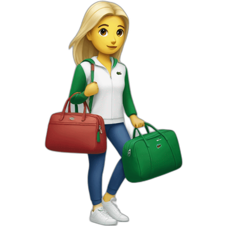 Lacoste bag girl emoji