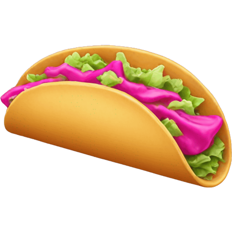 Hot pink taco emoji