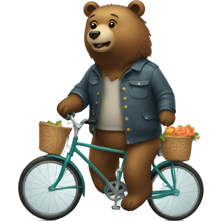 bear with bicycle emoji