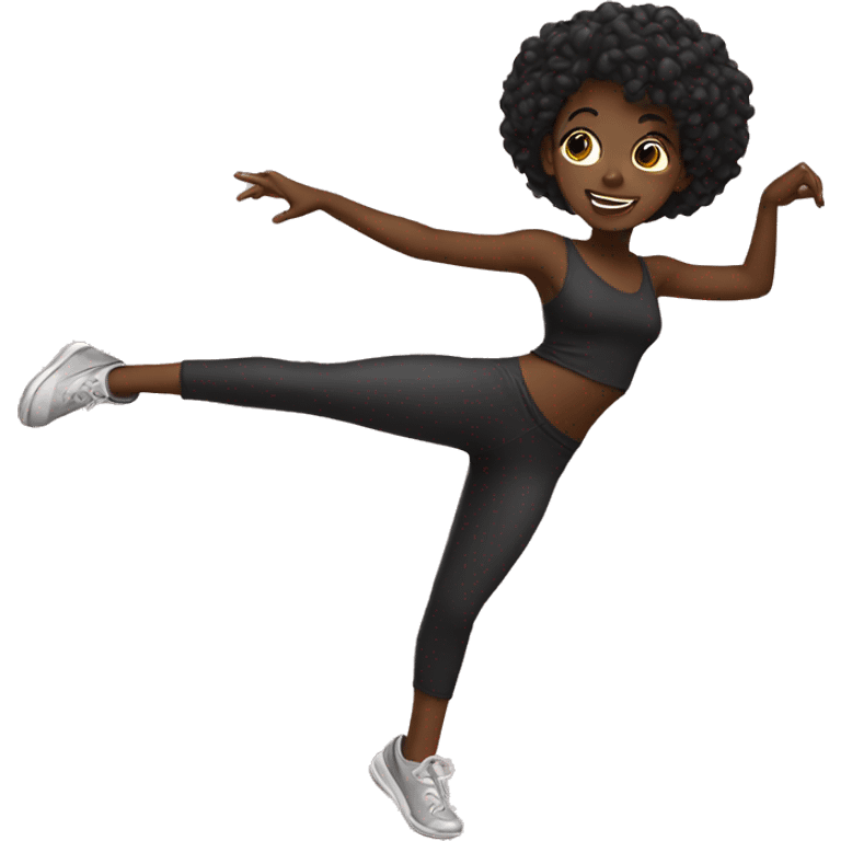 black girl dancing emoji