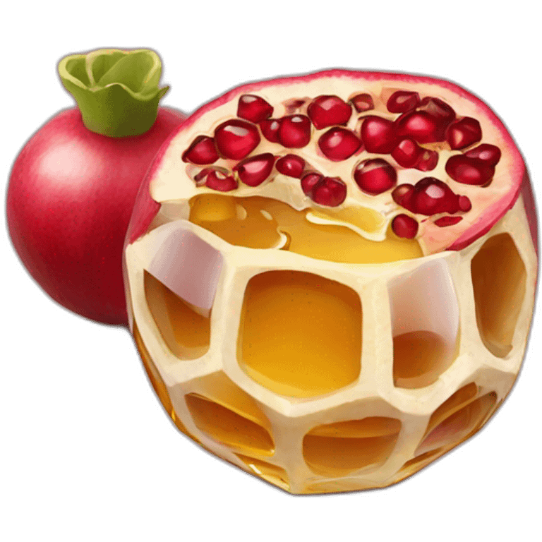 Pomegranate and honey emoji