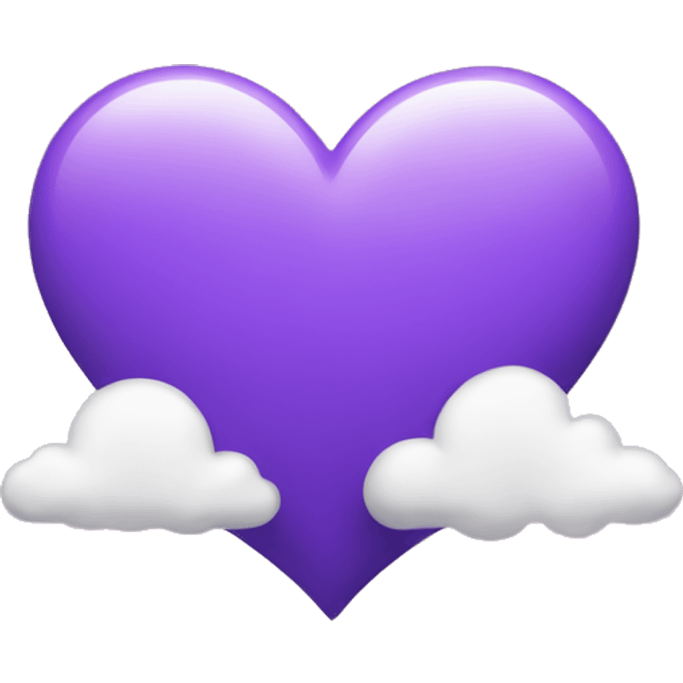 Purple Heart plus cloud  emoji