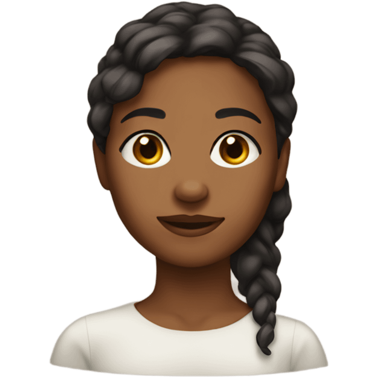 Brown-skinned female portrait close-up emoji