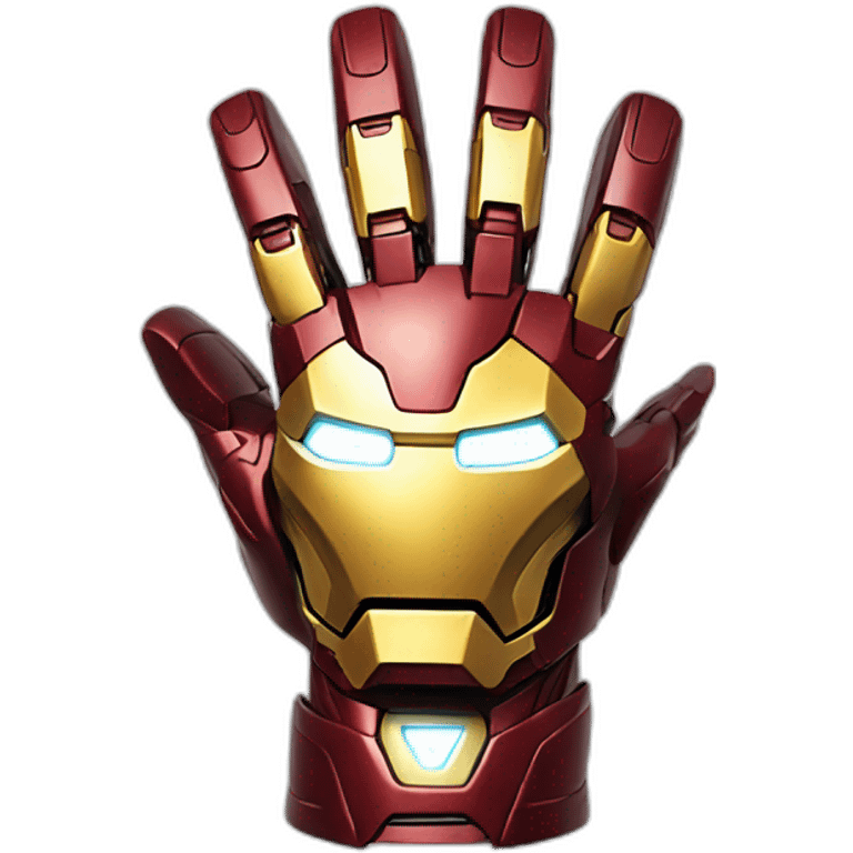 Iron man repulsor shot with hands emoji