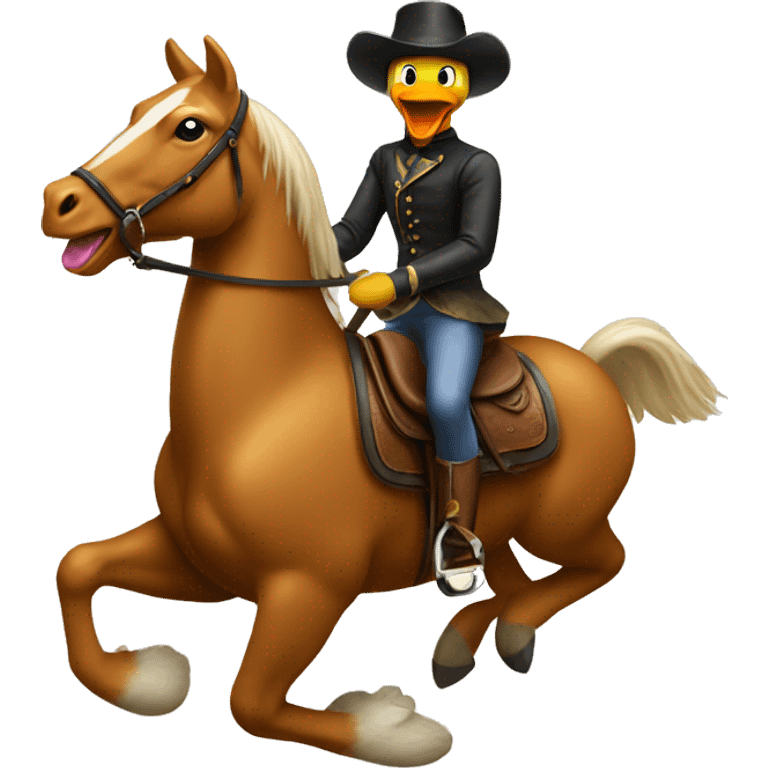 Duck riding horse emoji