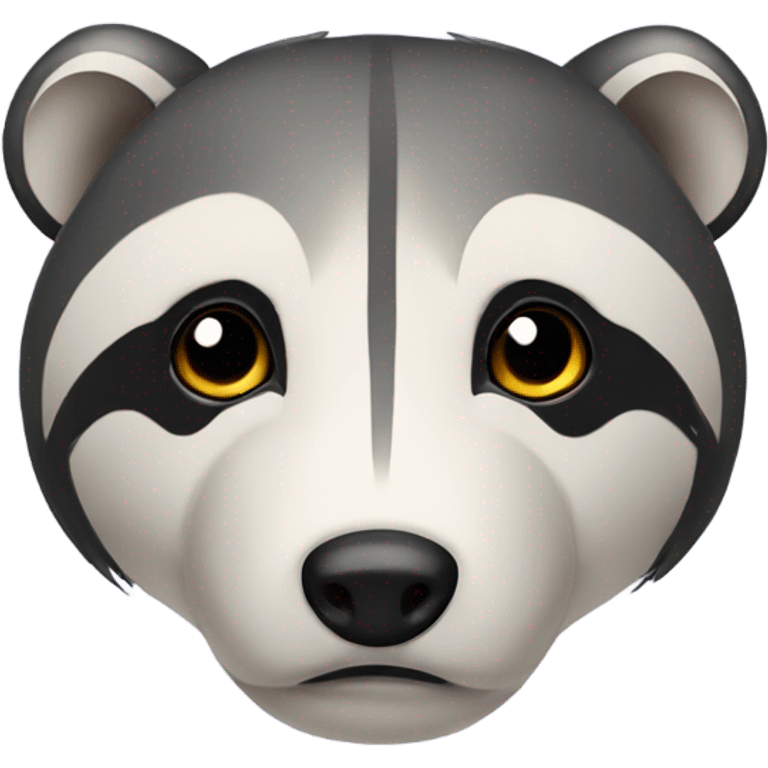 Badger animal with a sad face emoji