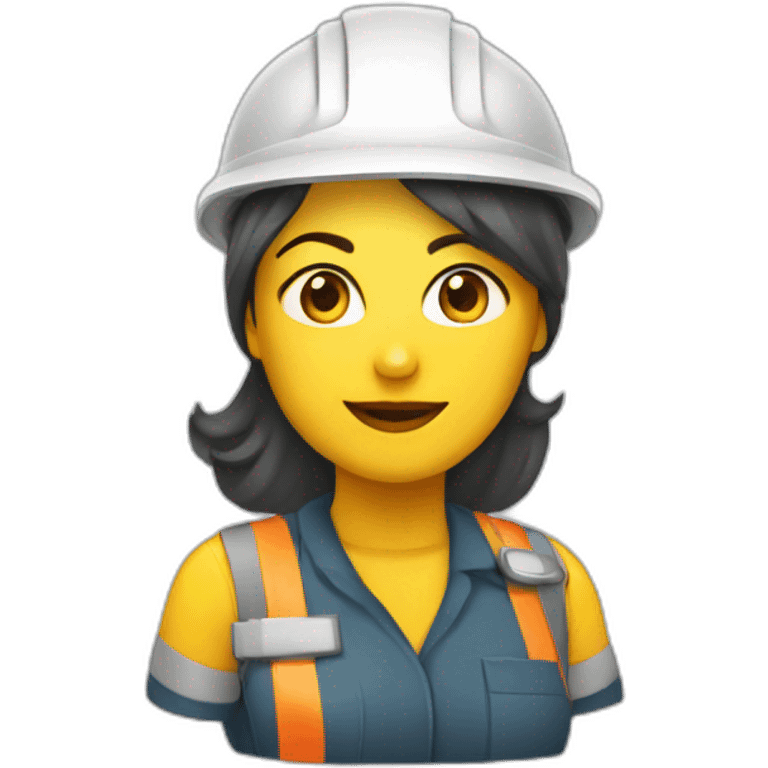 ingeniero mujer con casco emoji