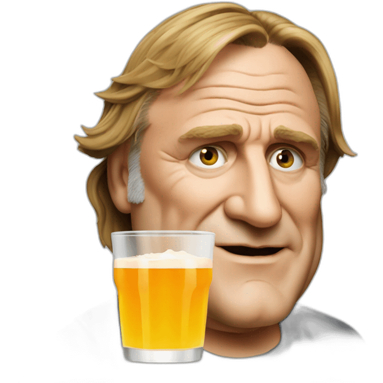 Gérard Depardieu drink emoji