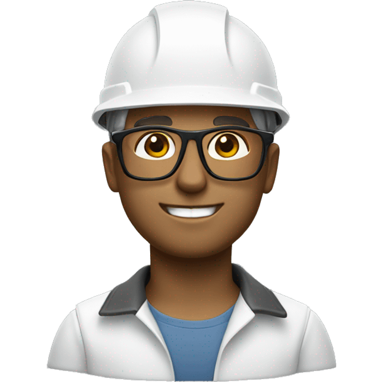 builder in white helmet and rayban glasses emoji