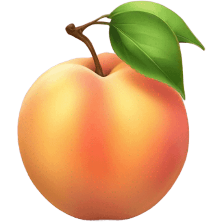 Create a glazed peach emoji emoji