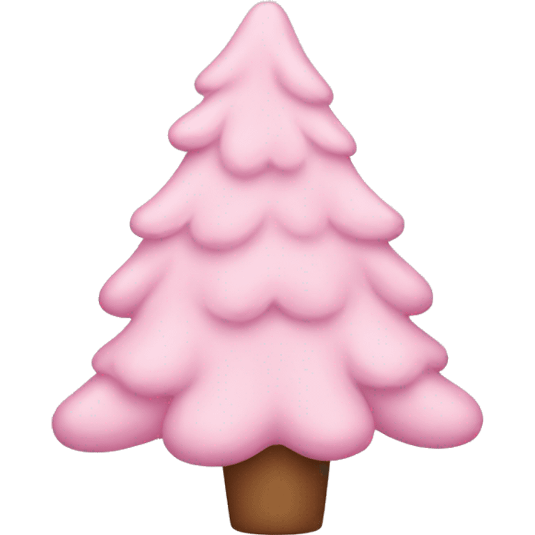 pastel pink christmas tree emoji