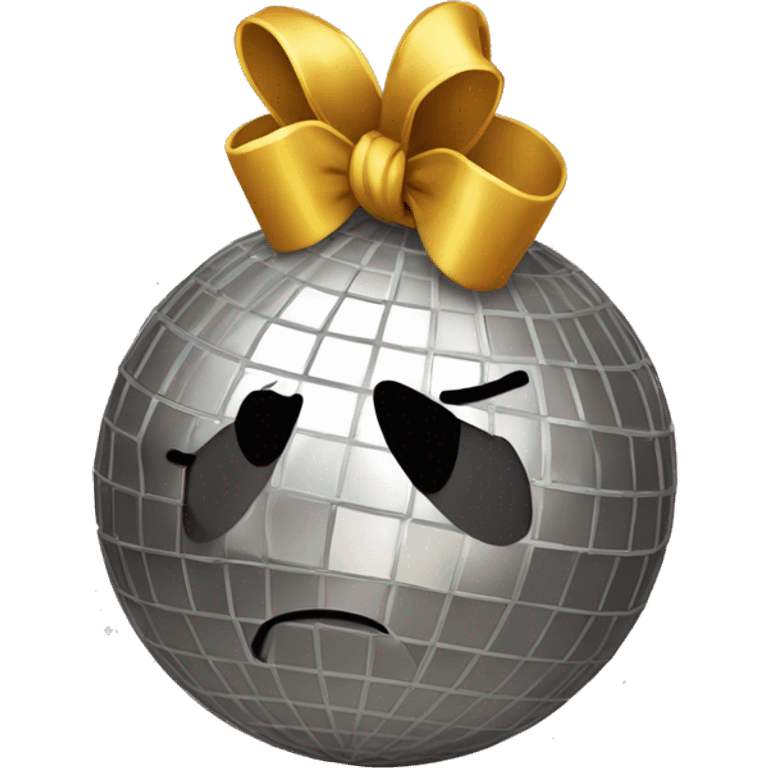 Disco ball with bow emoji