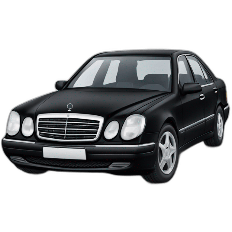 Mercedes Benz w210 front, black emoji