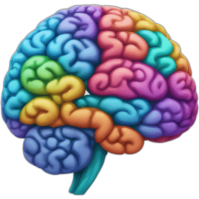 Colorful brain emoji