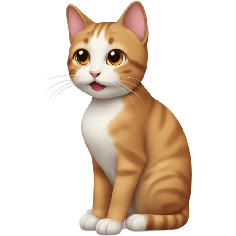 a cat learning English  emoji