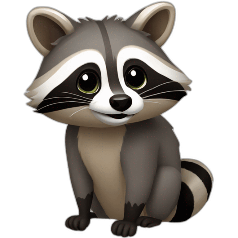 Raccoon like Yodel emoji