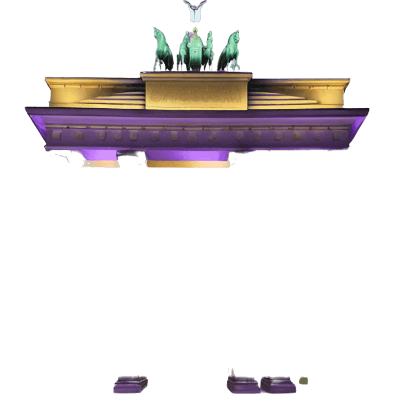 Purple and yellow brandenburg gate emoji