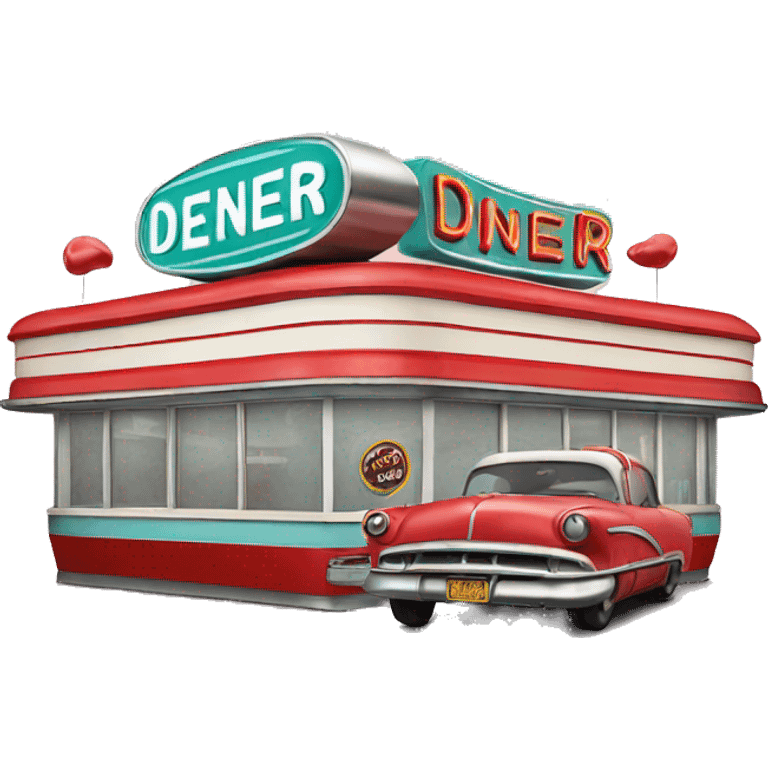 50's diner sign  emoji