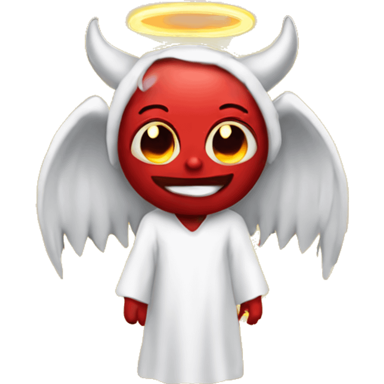 Devil with angel halo emoji