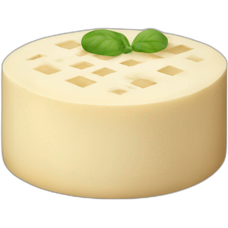 round tofu with a grid pattern on top emoji