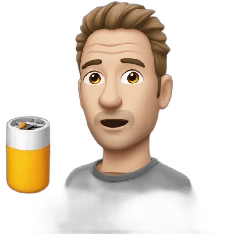 Yann WATRELOT qui fume une cigarette électronique  emoji