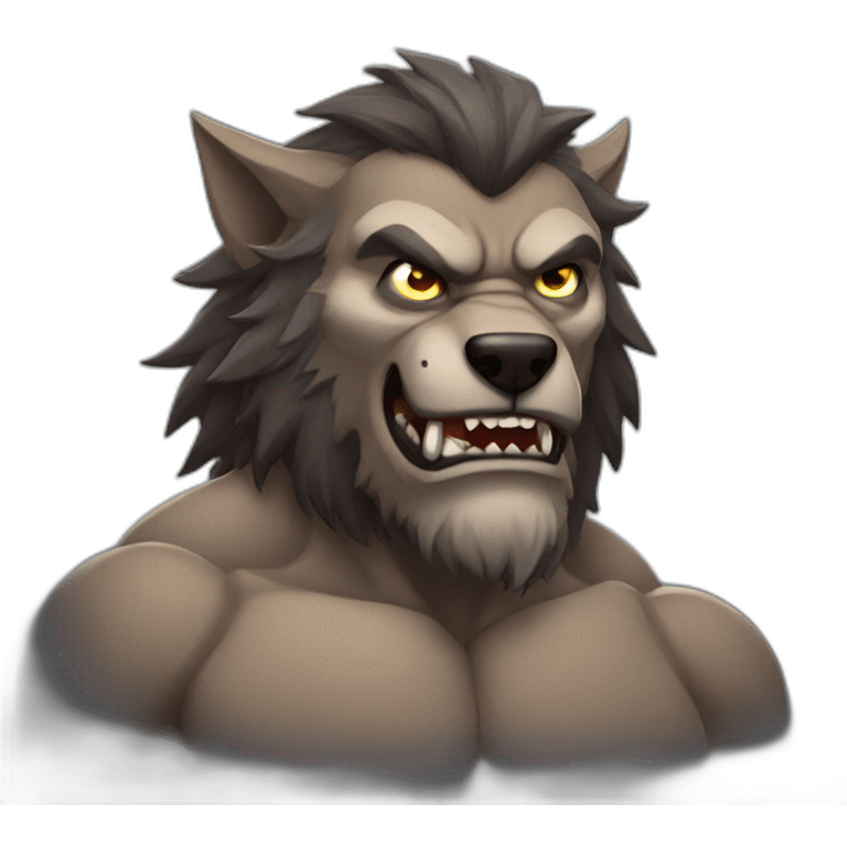 Werewolf very buff emoji