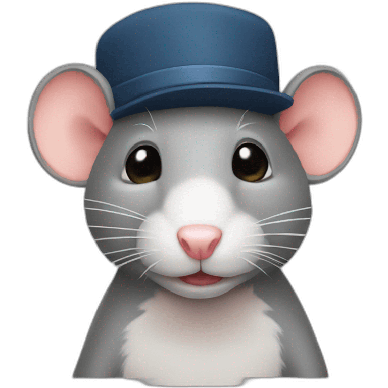 Rat on a hat emoji