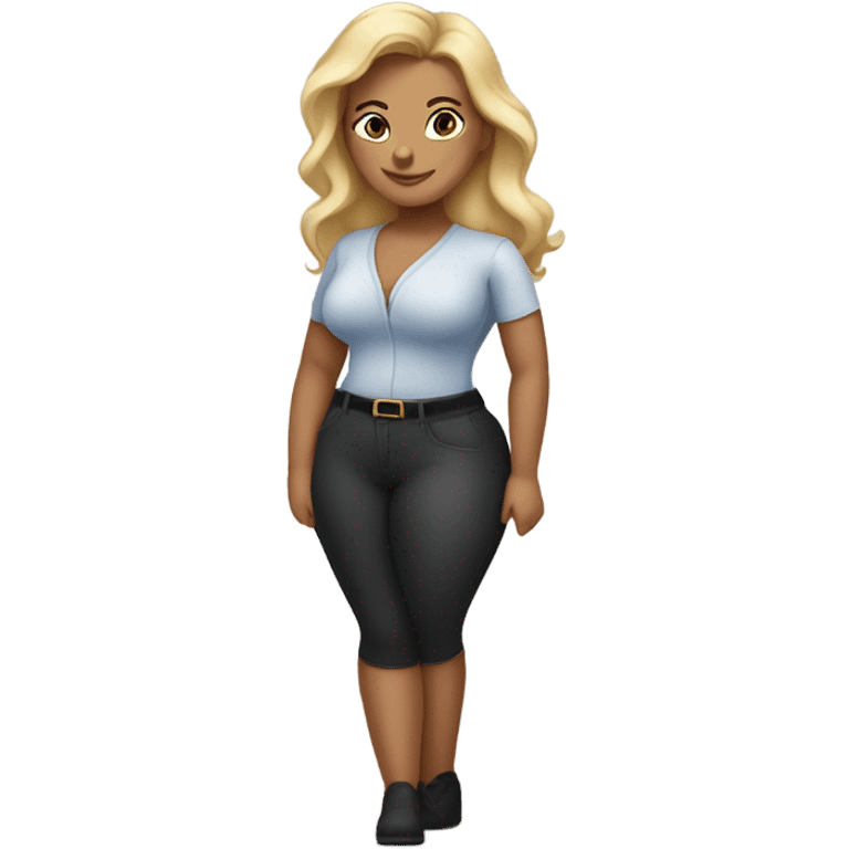 Slim-Thicc caucasian woman posing (hourglass figure) emoji